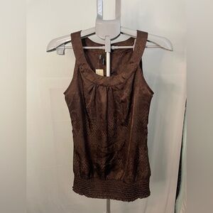 Maurices NWT Elegant Brown Sleeveless Top size small‎